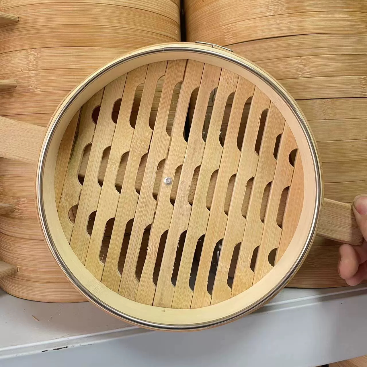 纯手工商用编织竹蒸笼竹制家用小蒸笼小笼包蒸屉包子馒头小蒸格