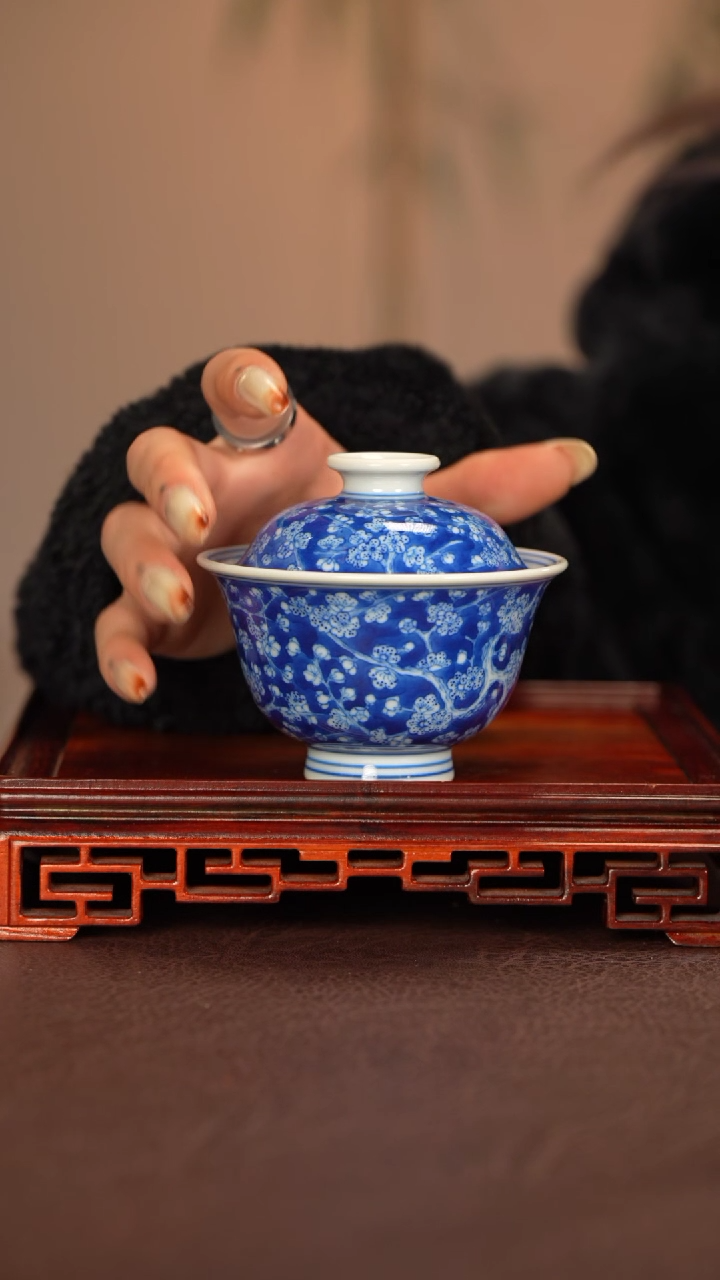 【闪购商品】盖碗刘建锋窑景德镇手工手绘陶瓷