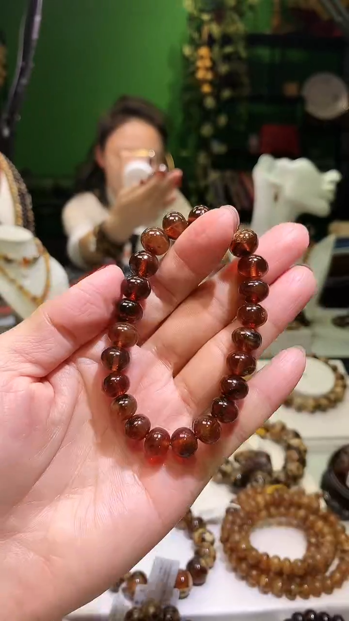 【闪购商品】琥珀裸石未镶嵌抚顺琥珀9＋血蜡单圈