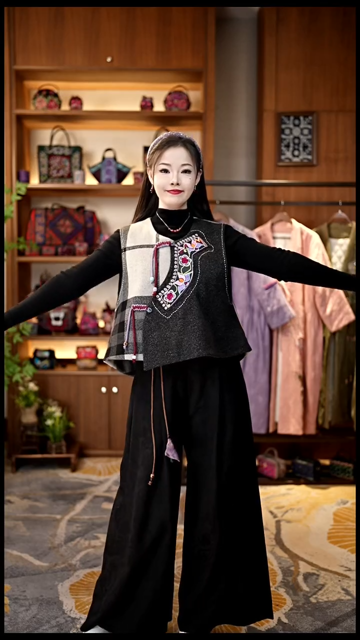 刺绣私人定制苗族手工衣服Z9913