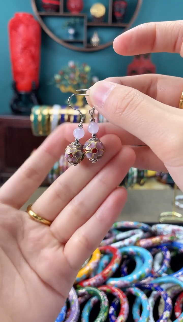 景泰蓝非遗手工耳环