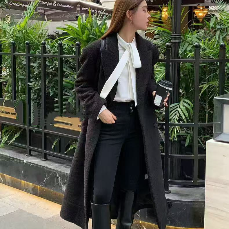 【1927】我#三粒扣高腰加绒直筒修身牛仔裤