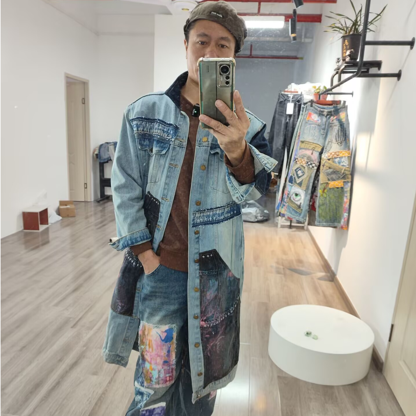 【春夏秋冬 恭喜发财】潮牌原创设计新款百搭牛仔裤