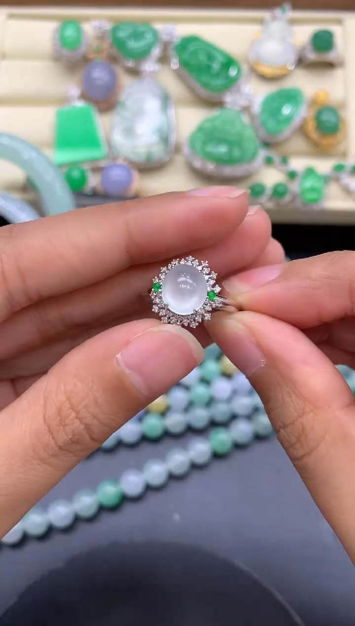 【闪购商品】翡翠戒指18K金镶嵌282-中国好珍宝