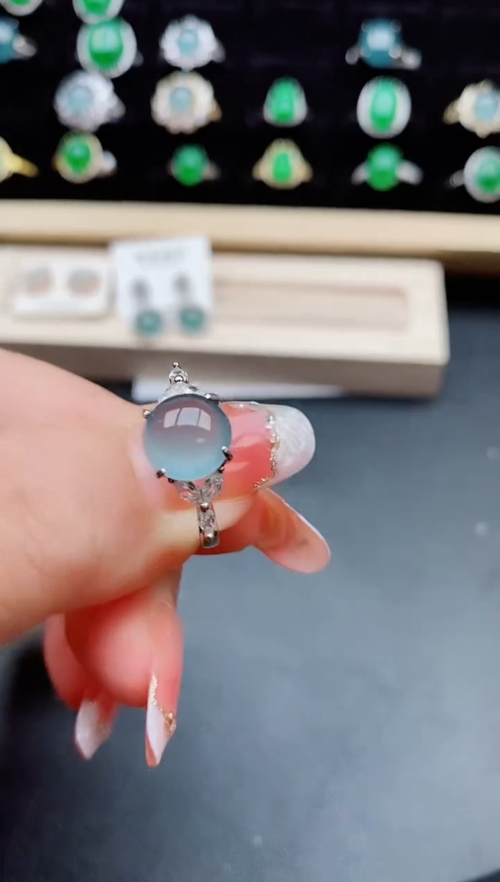 【闪购商品】翡翠戒指银S925镶嵌321321