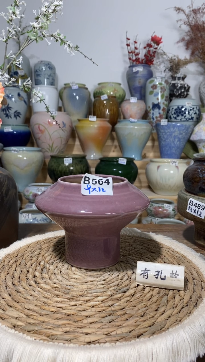 景德镇瓷韵陶瓷花盆   手工制品 完美主义者慎拍 B564