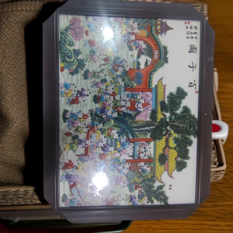 直径37高度29景德镇陶瓷珐琅彩百子图瓷板画251