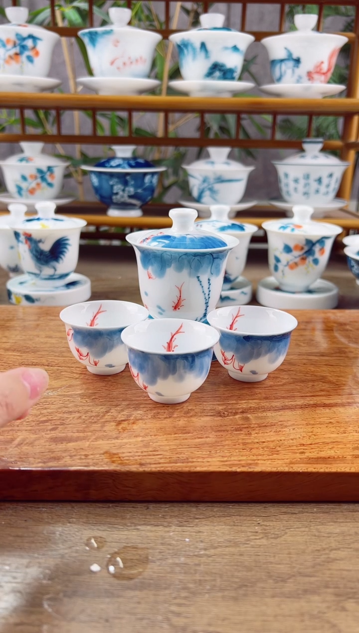 【闪购商品】全品线条莲美人备+小盖置+美人杯3个