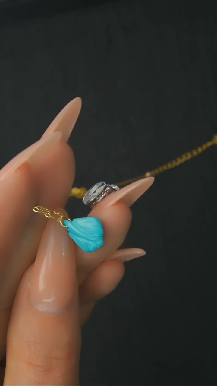 【闪购商品】绿松石项链银S925镶嵌发货一件