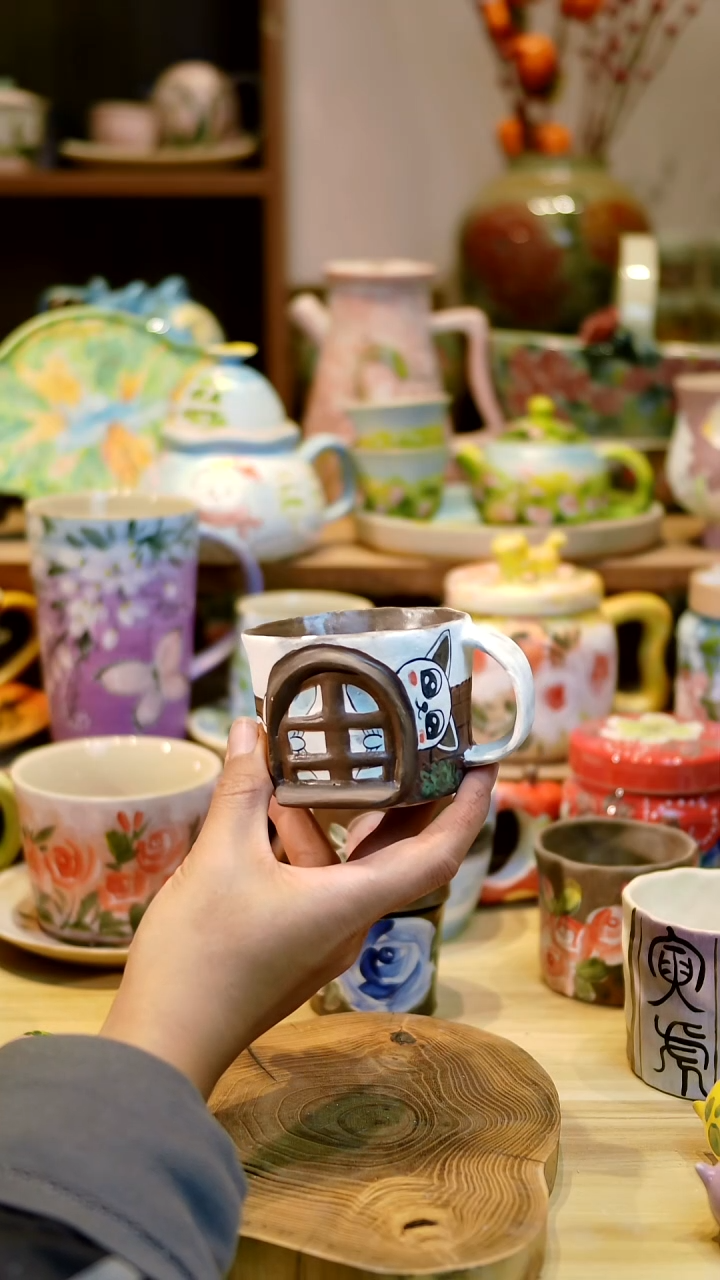 瓷片景德镇釉下五彩手绘陶瓷