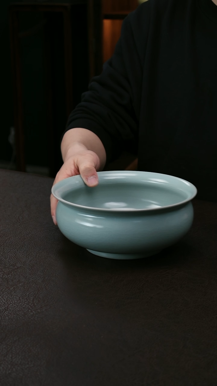 【闪购商品】其他汝官窑微微瑕炉式洗
