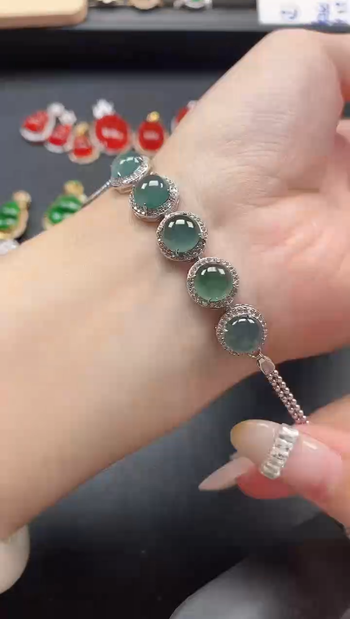银S925镶嵌戒指翡翠51151