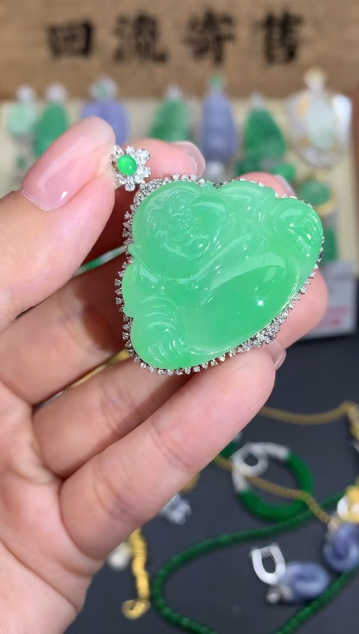 【闪购商品】翡翠颈饰18K金镶嵌530-中国好珍宝