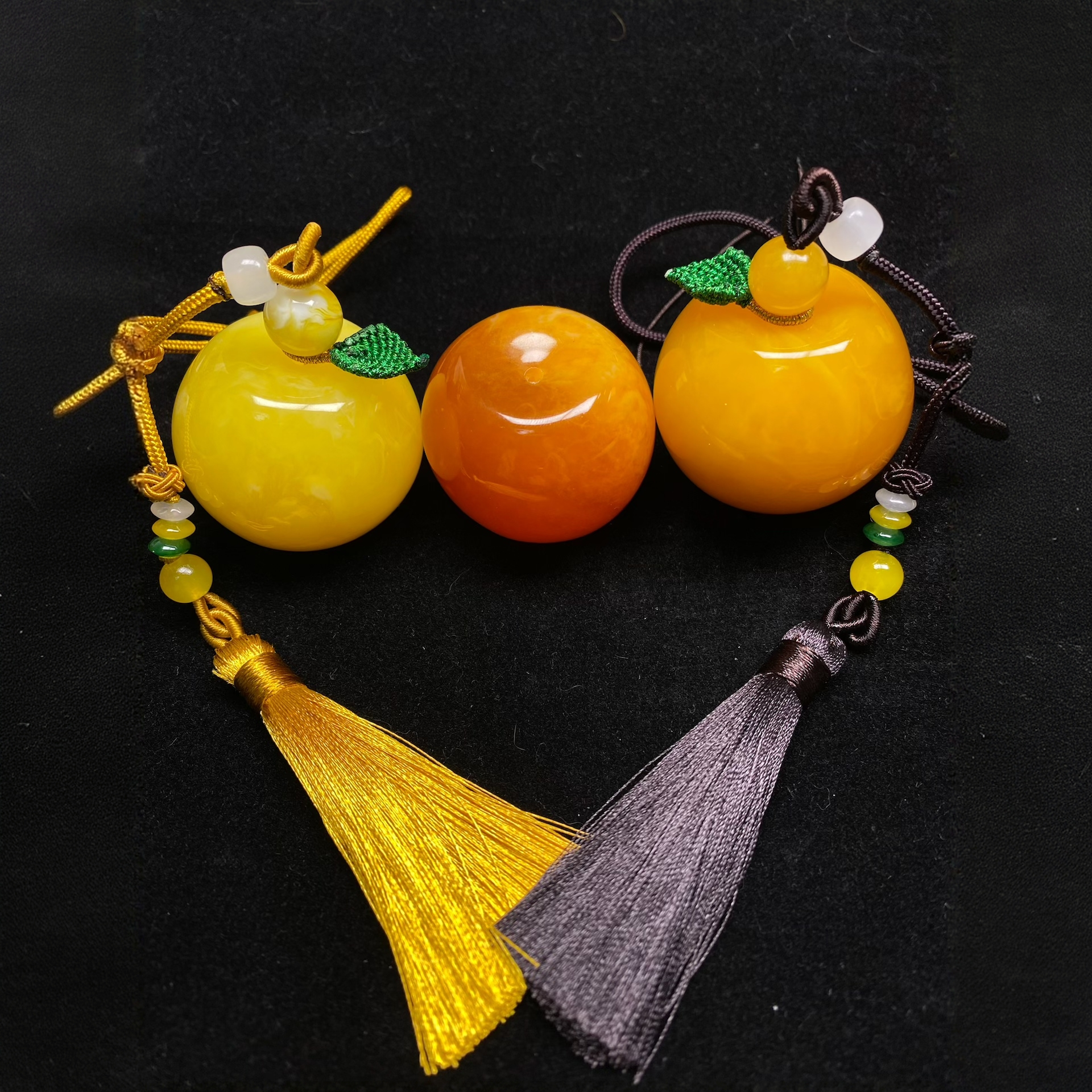 苹果/柿子造型diy钥匙扣实用挂饰可作手机挂包挂