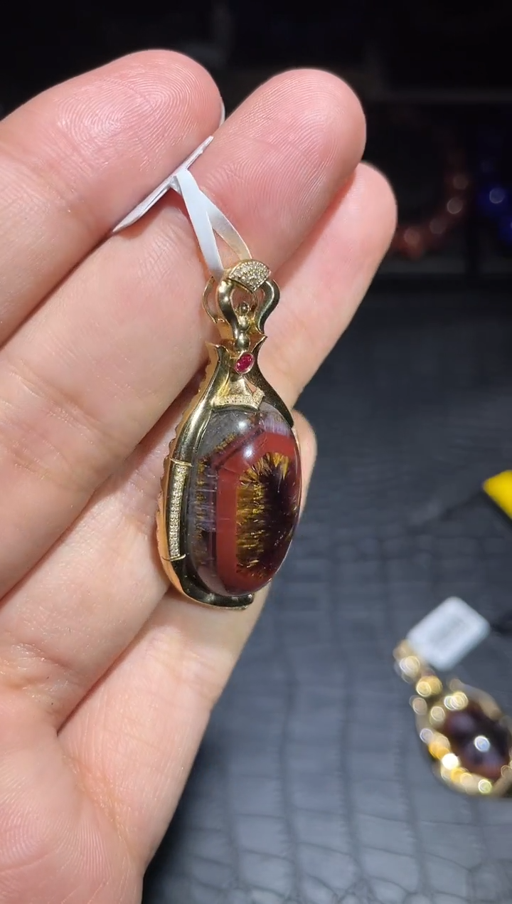 【闪购商品】水晶吊坠18K金镶嵌极光吊坠（多样性发其一）