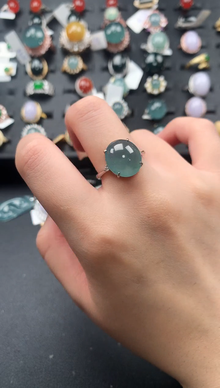 【闪购商品】翡翠戒指银S925镶嵌521241