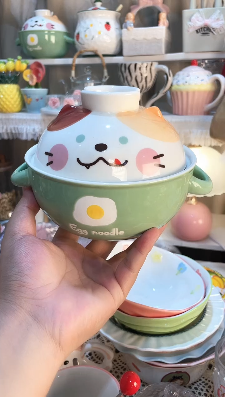 【闪购商品】瓷片泡面碗  质量好发货快放心拍