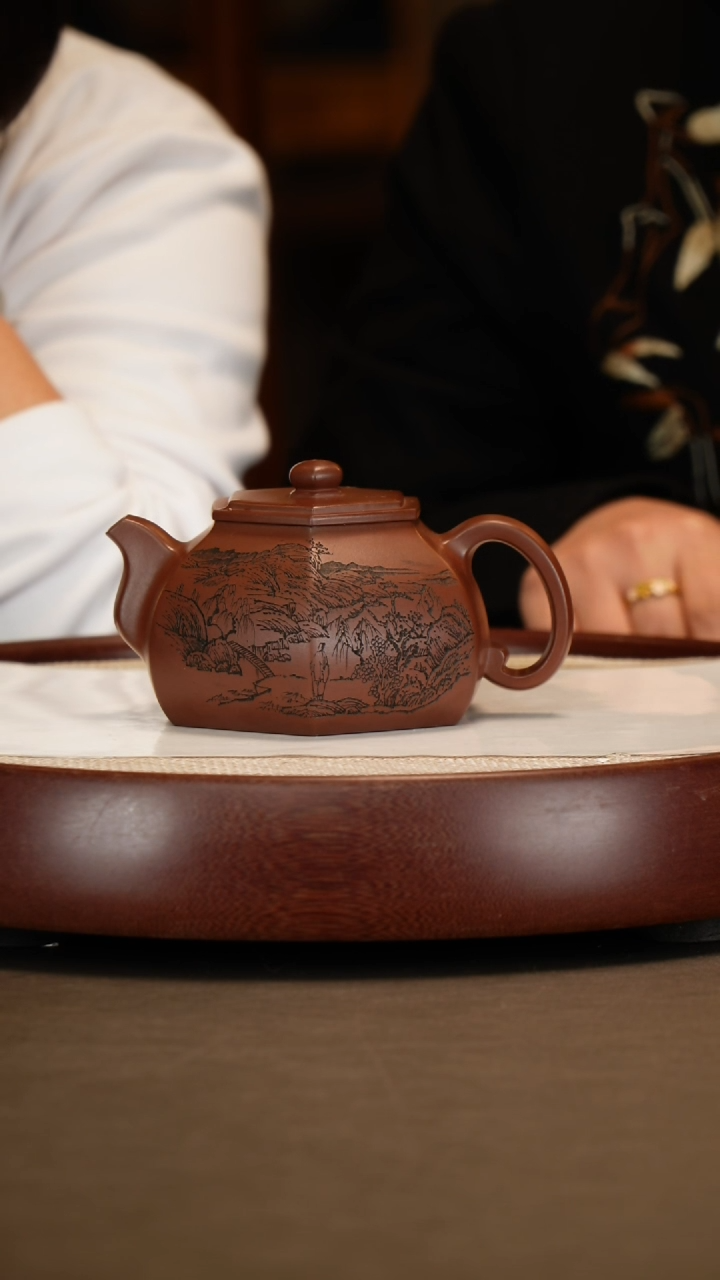 【闪购商品】紫砂茶壶【沈遽华】底槽清六方茶韵  380CC