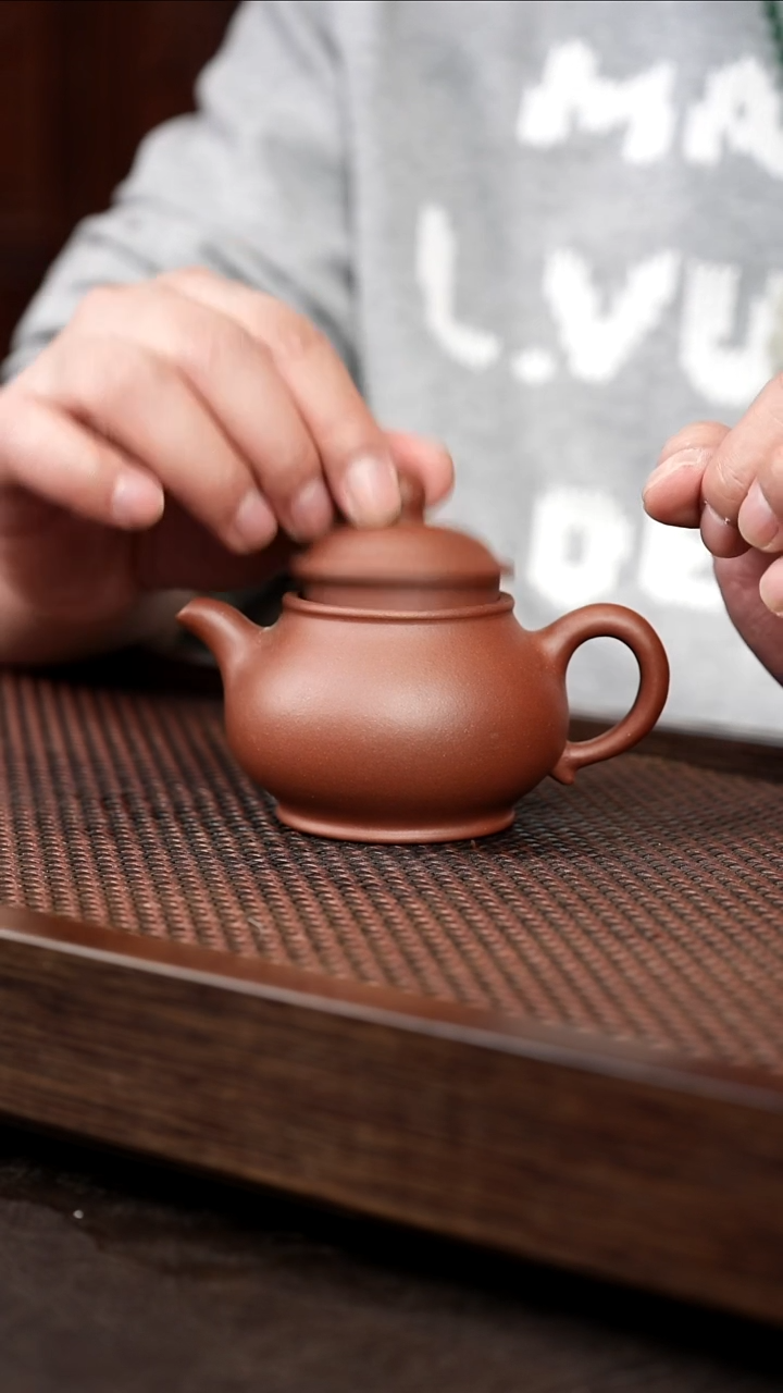 茶壶紫砂红皮龙潘壶