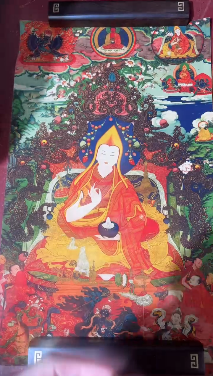 卷轴画龙妹的唐卡tk16