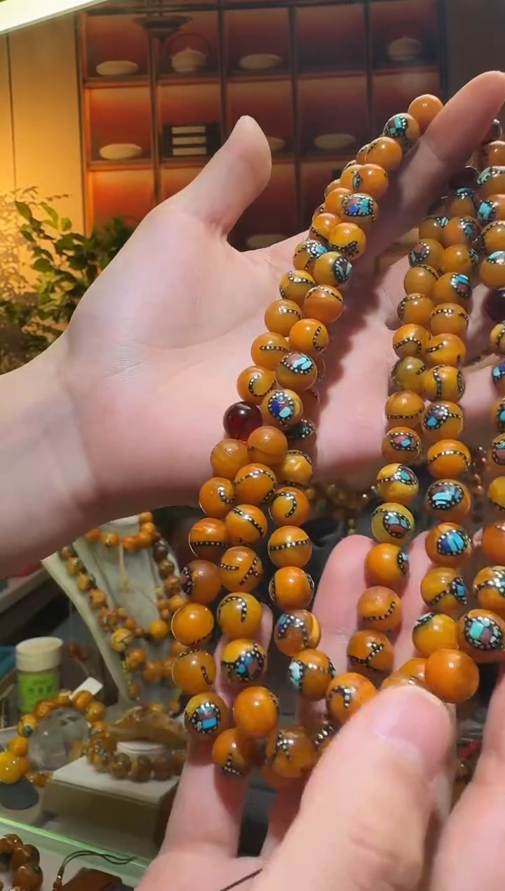 蜜蜡颈饰未镶嵌3041天然蜜蜡珠宝奇石