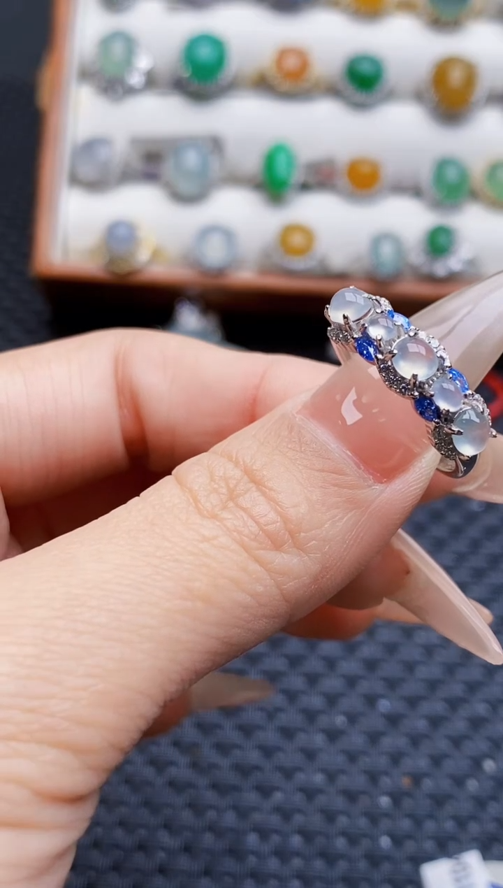 银S925镶嵌戒指翡翠2782