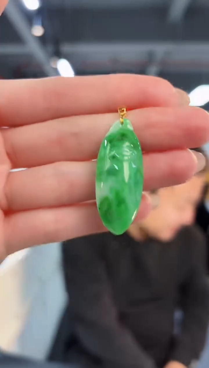 【闪购商品】翡翠颈饰18K金镶嵌缅料A货/支持复检/一件