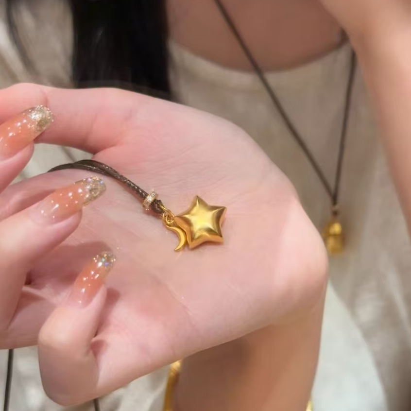 立体实心折纸星星 落星织梦项链百搭时尚饰品 JX324
