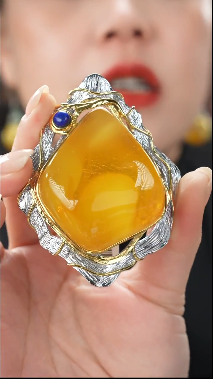 琥珀吊坠(不含链)未镶嵌精品蜜蜡吊坠