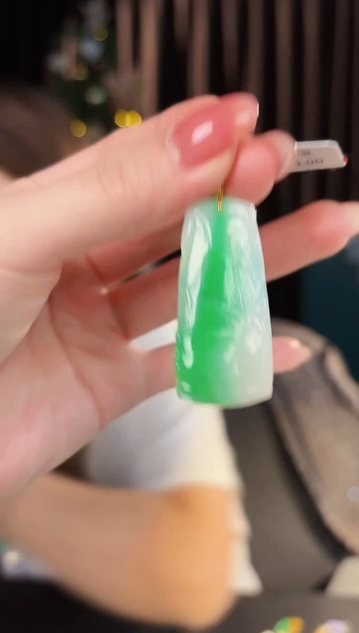 【闪购商品】翡翠颈饰18K金镶嵌 缅料A货/支持复检/一件