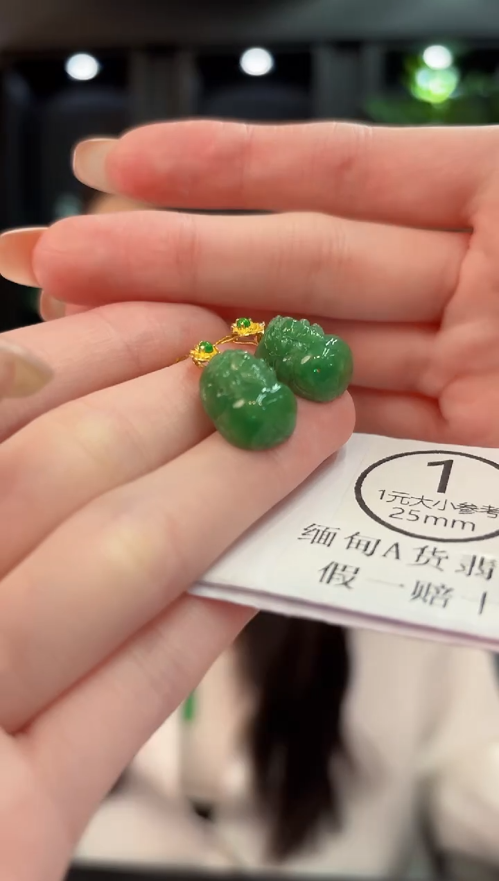 吊坠(不含链)未镶嵌翡翠1貔貅 缅甸A货/多样性发货/一件