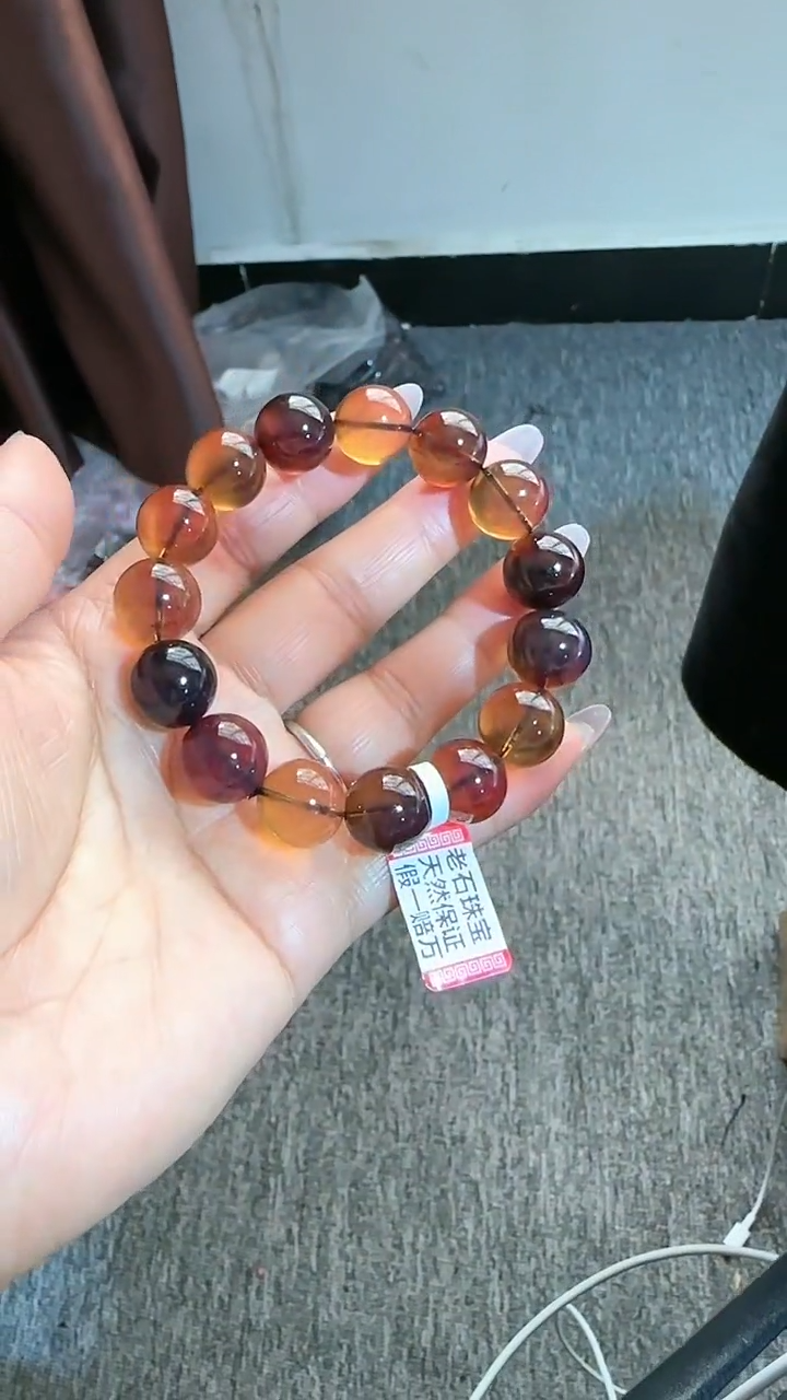 【闪购商品】琥珀手链未镶嵌规格14多宝手串#44