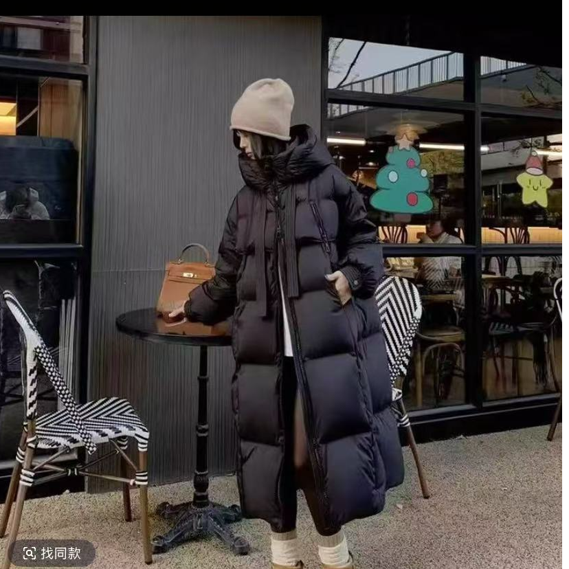 羽绒服送加绒加厚直筒裤  