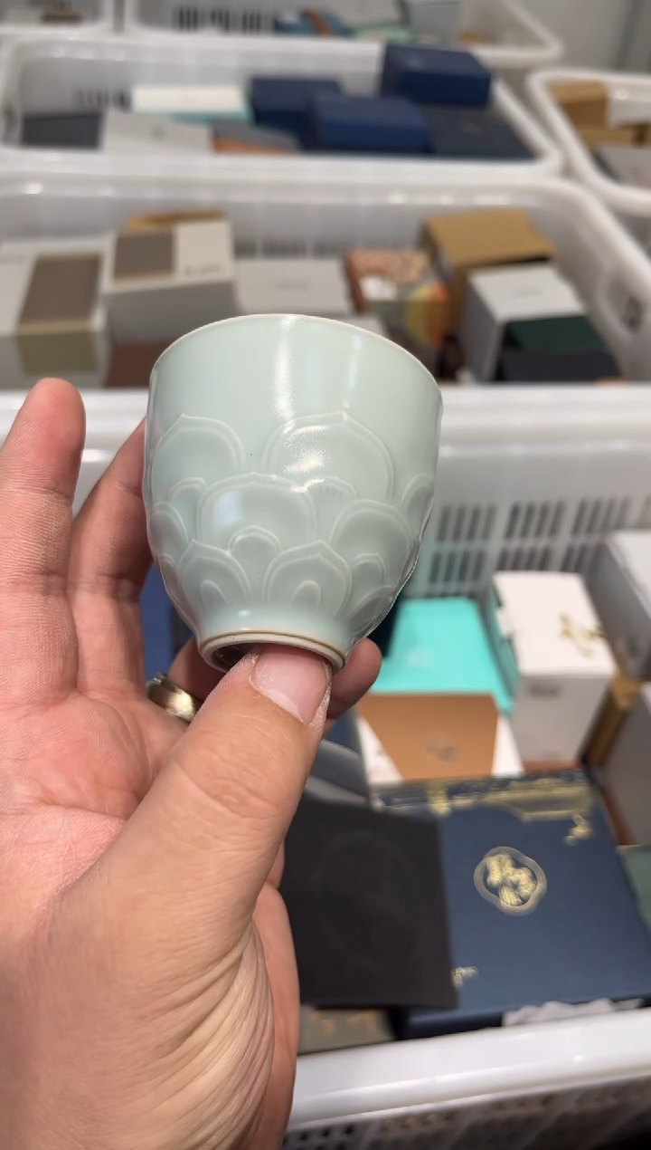 天青莲花杯茶具茶具茶具