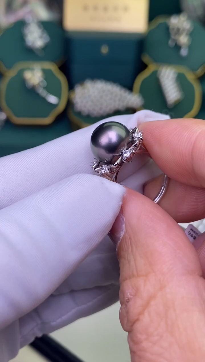 【闪购商品】海水珍珠戒指银S925镶嵌1