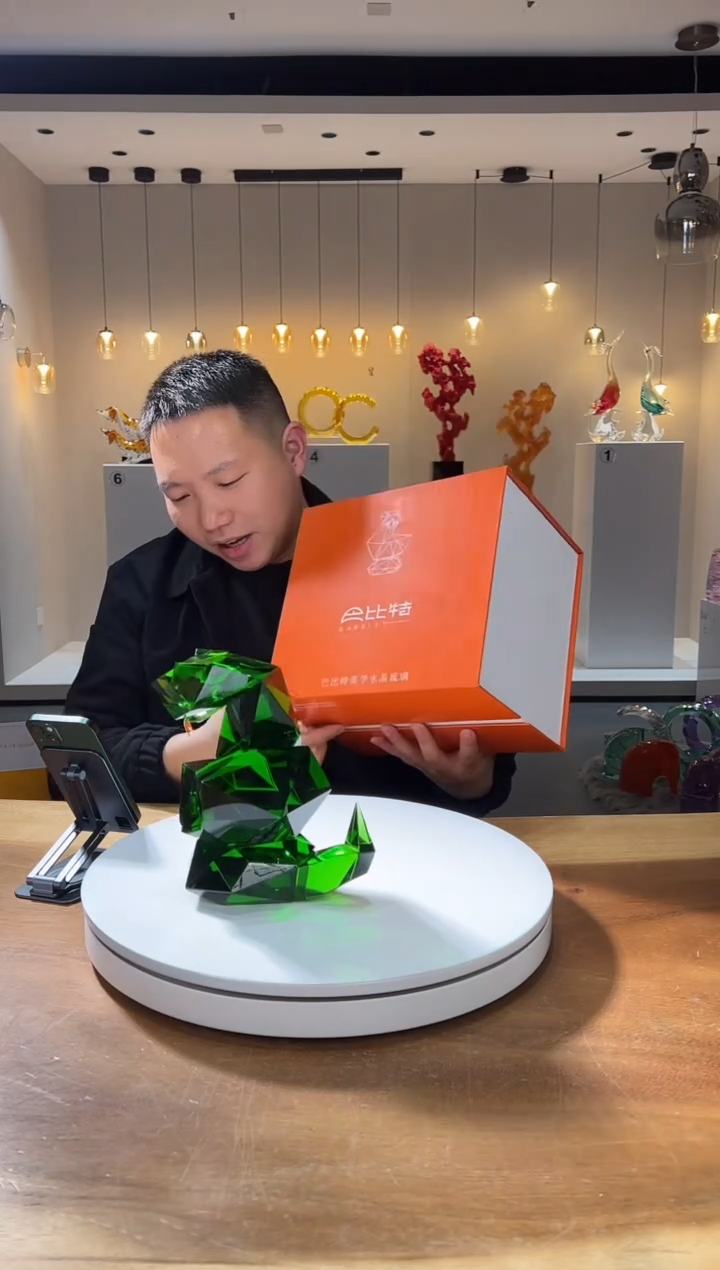 【闪购商品】茶宠巴比特美学 大号墨绿蛇钻纳福 