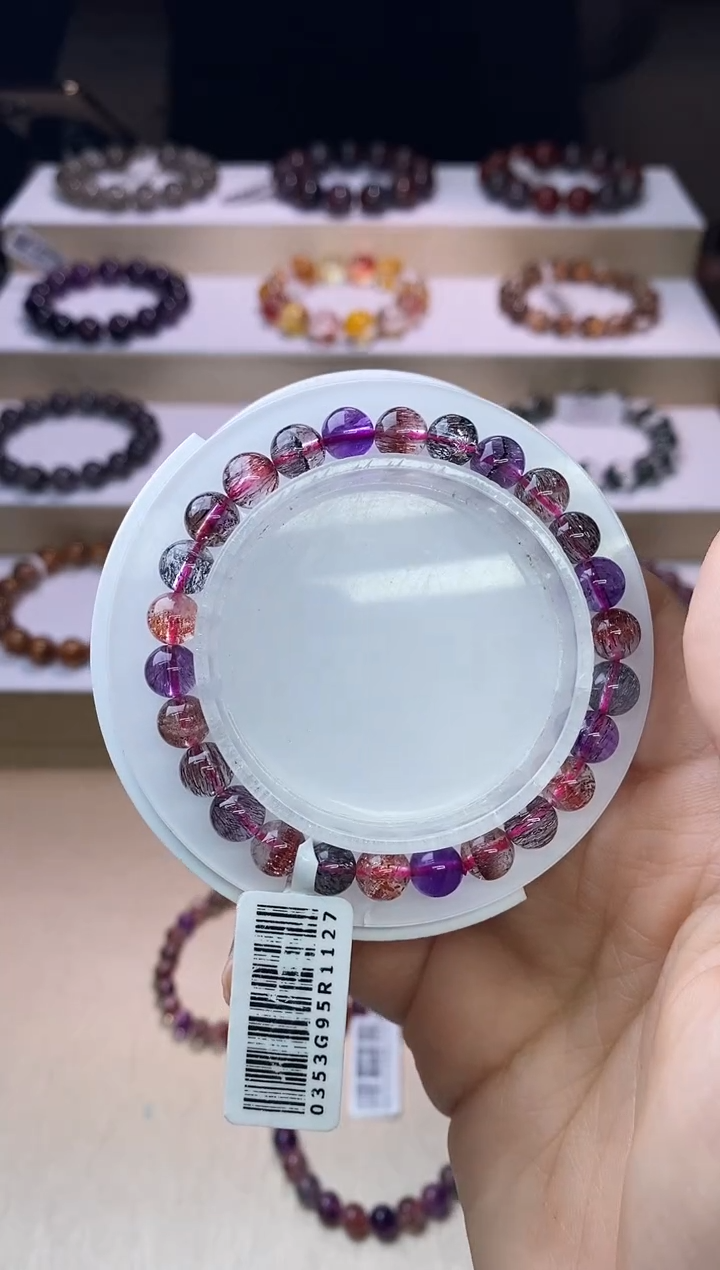 【闪购商品】水晶手链未镶嵌黑加仑超七单圈7m+