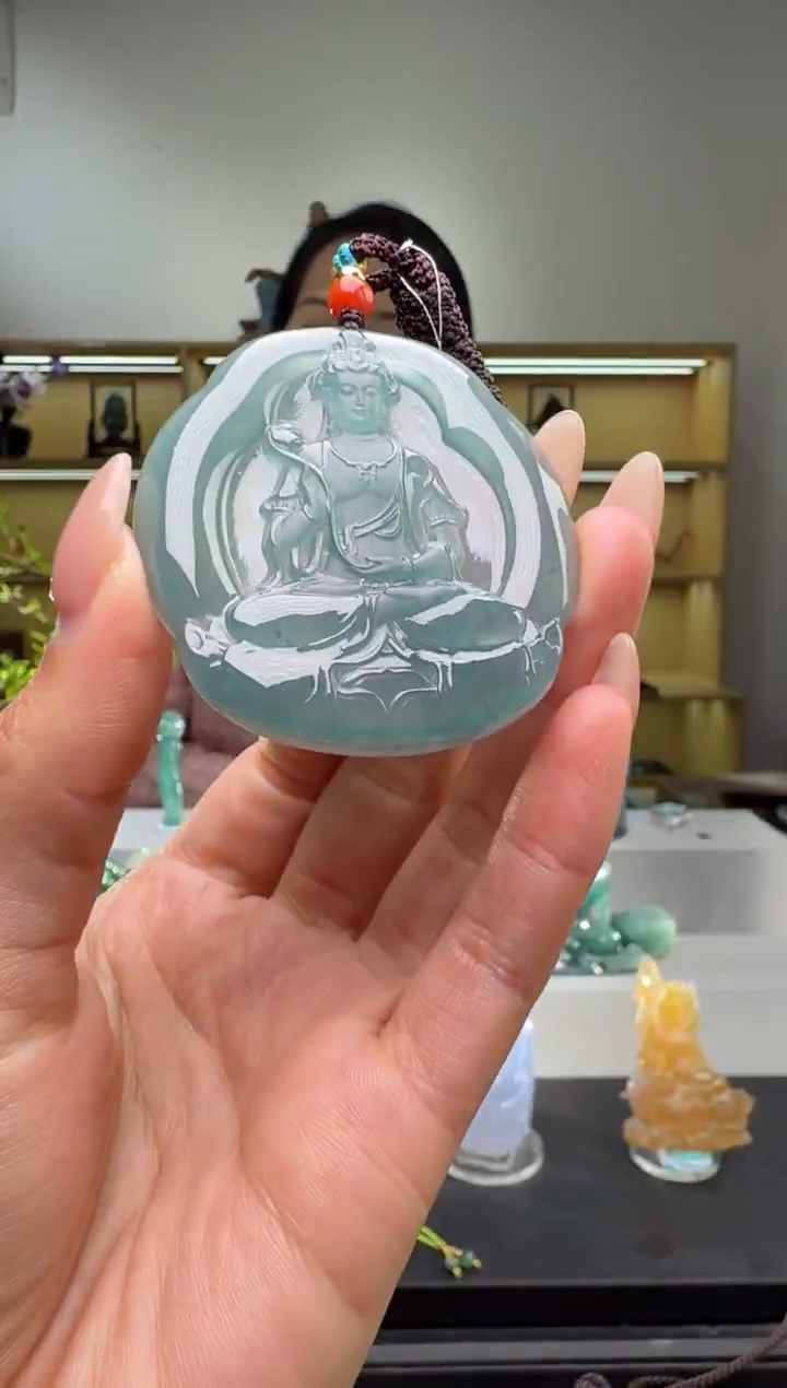 吊坠(不含链)未镶嵌翡翠观音