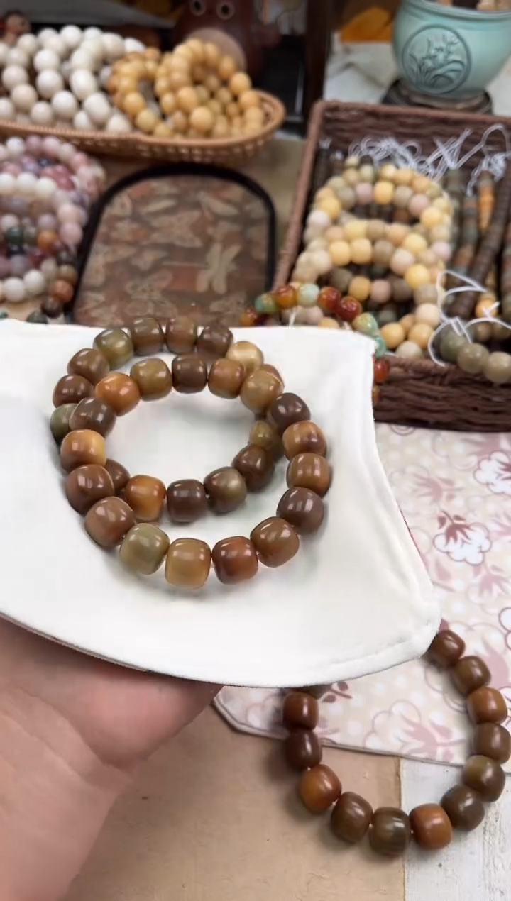 手串菩提根/象牙果a471干磨猪油膏瑕疵16