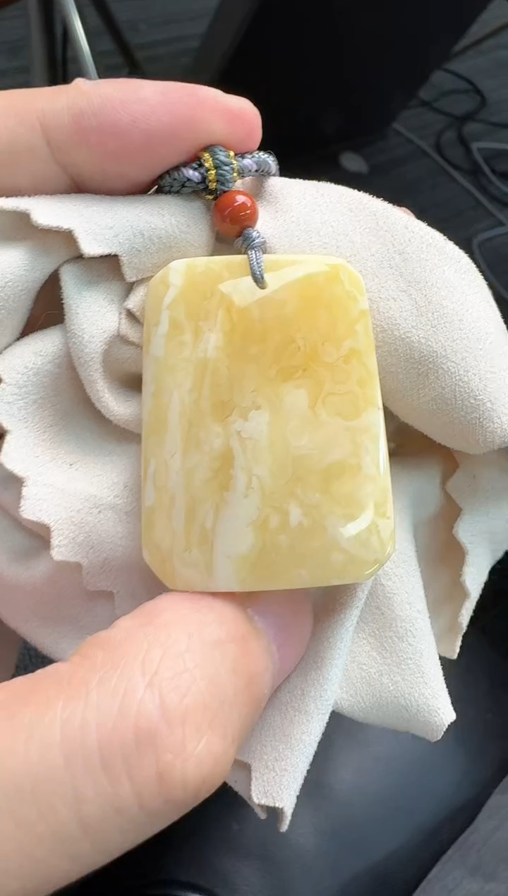 蜜蜡颈饰未镶嵌蜜蜡方牌