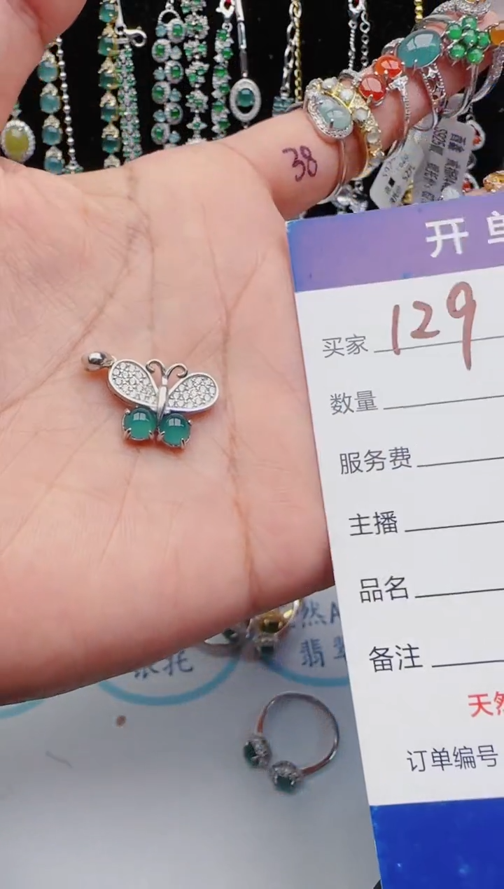 翡翠银S925镶嵌颈饰11111111