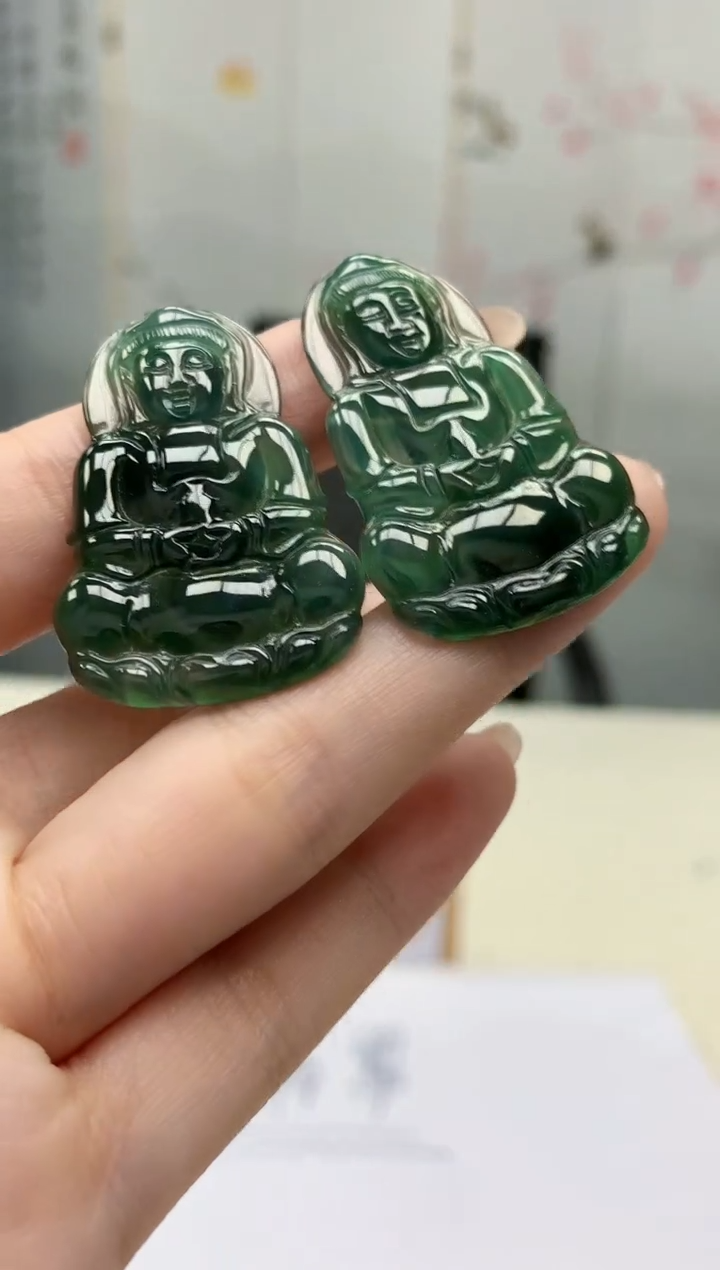 【闪购商品】定制翡翠未镶嵌5145jw-毛货挂件195