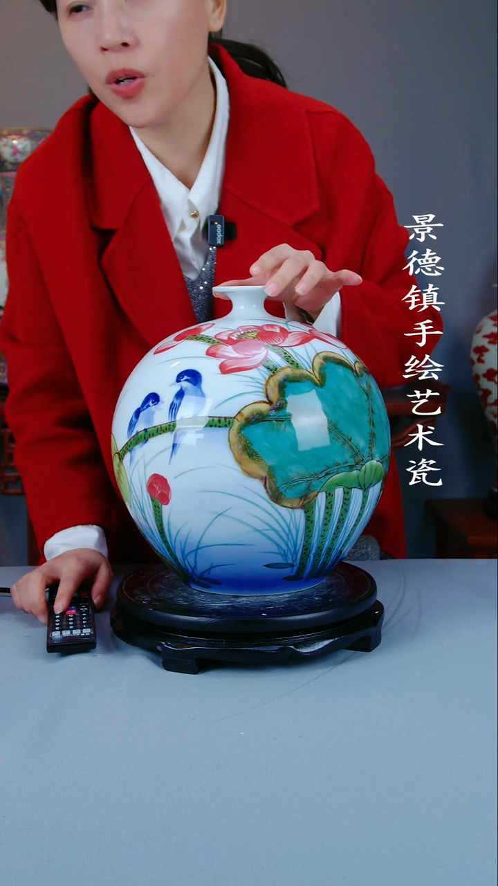 摆件陶瓷景德镇手工手绘陶瓷摆件26