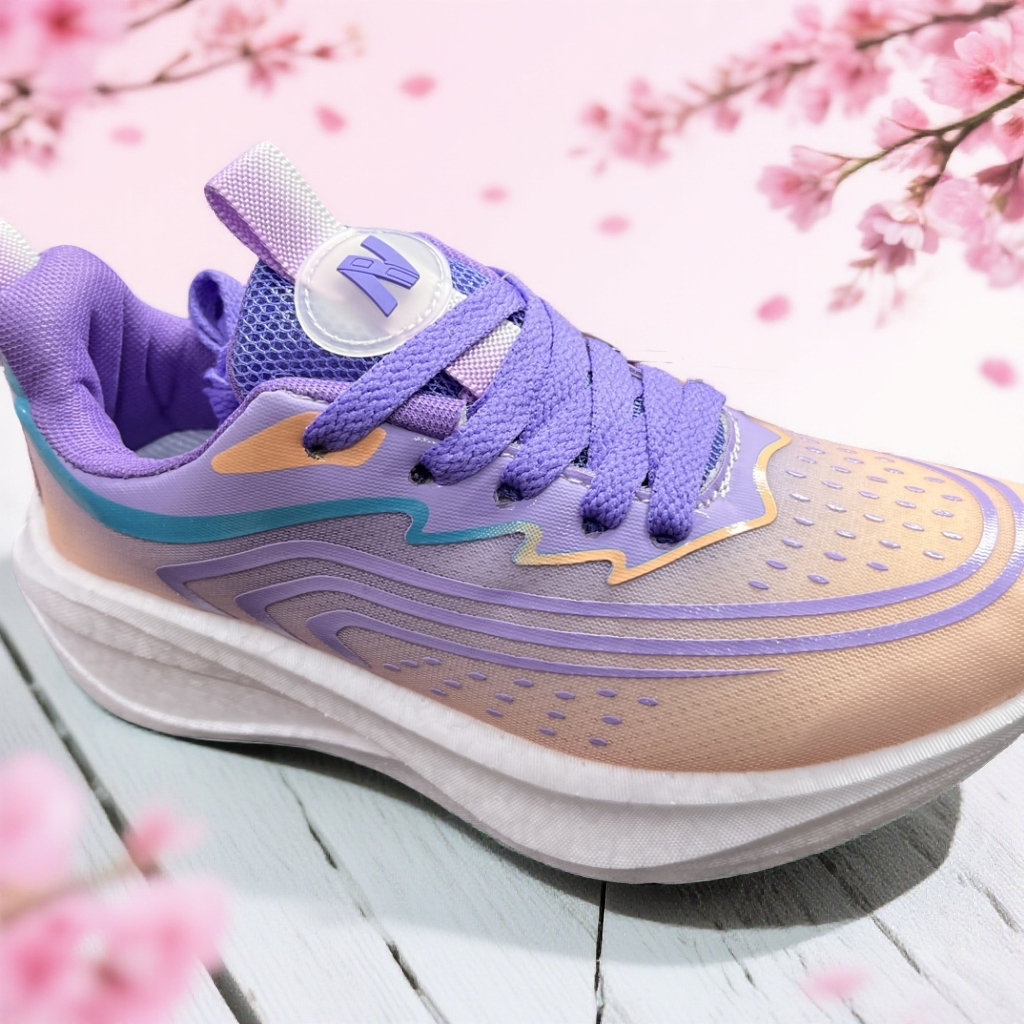 女士学生新款紫气东来网面减震女跑步休闲户外运动鞋