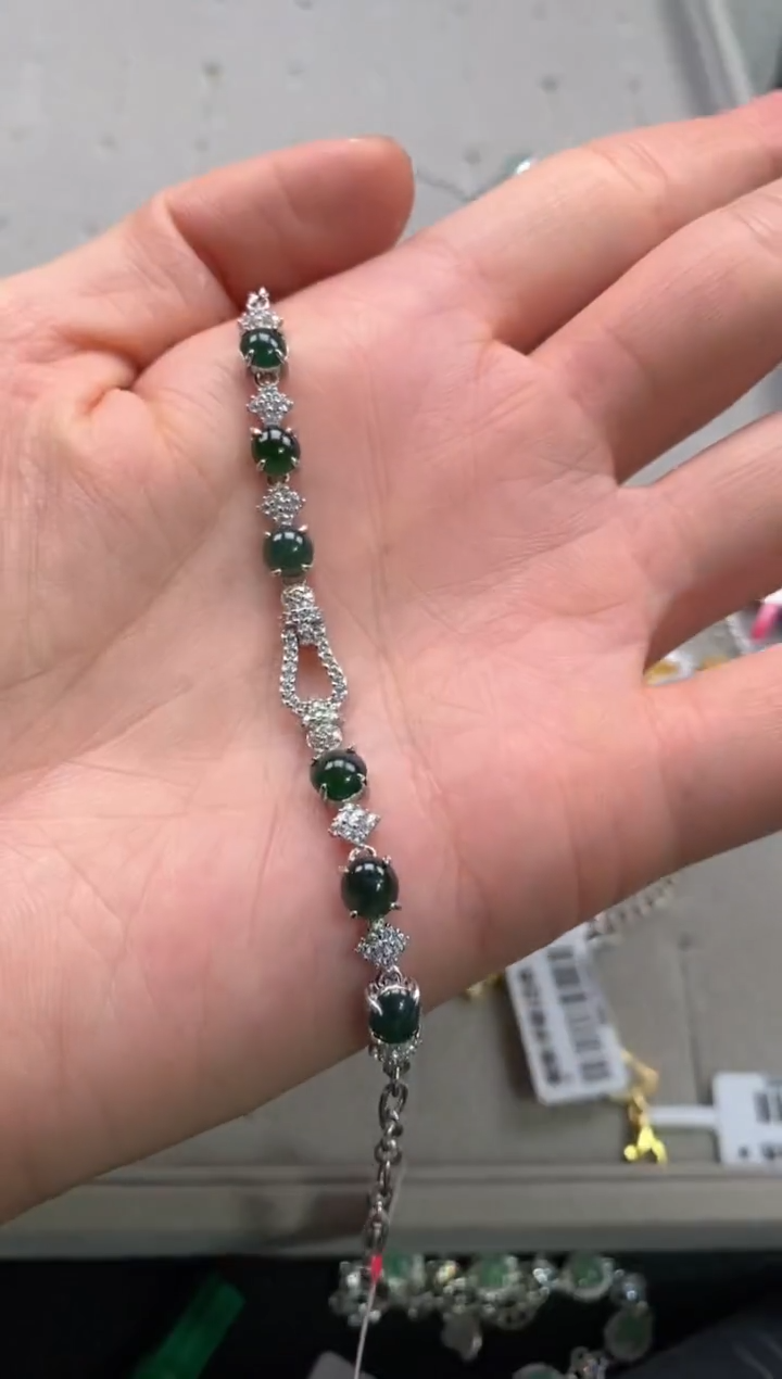 【闪购商品】翡翠戒指银S925镶嵌22222222    2