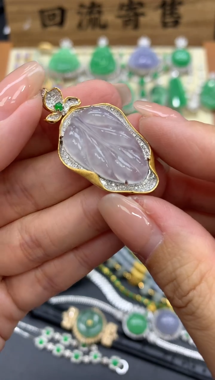 【闪购商品】翡翠颈饰18K金镶嵌477-中国好珍宝