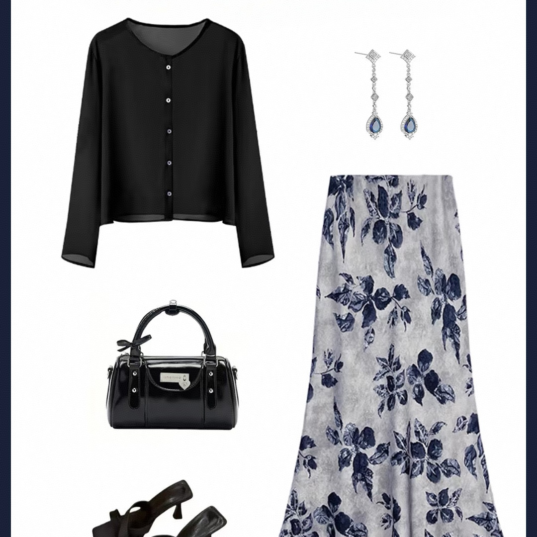 浅浅专属链接-小香风紫色蝴蝶结V领针织开衫长裙秋冬软糯外套套装