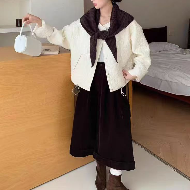 冬季新款大码常规长袖圆领爆款厚款女士棉服棉衣娃娃领时尚百搭潮