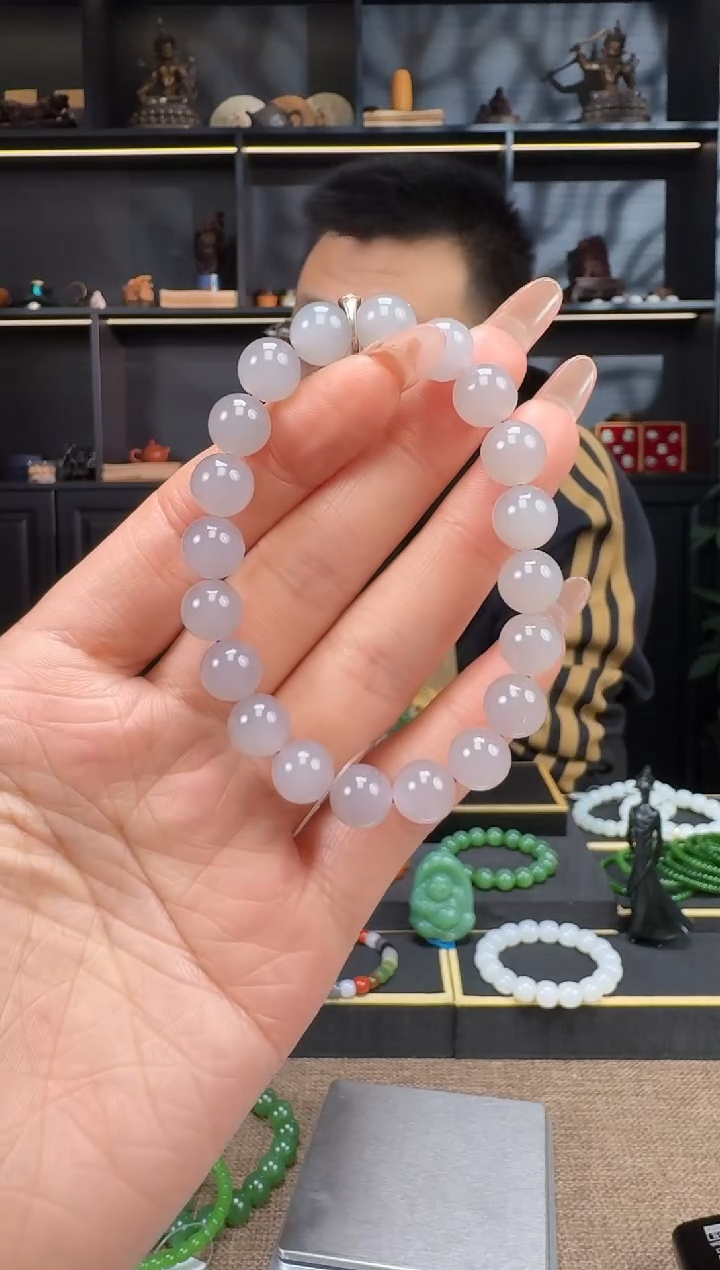 【闪购商品】和田玉1未镶嵌10mm烟紫手串