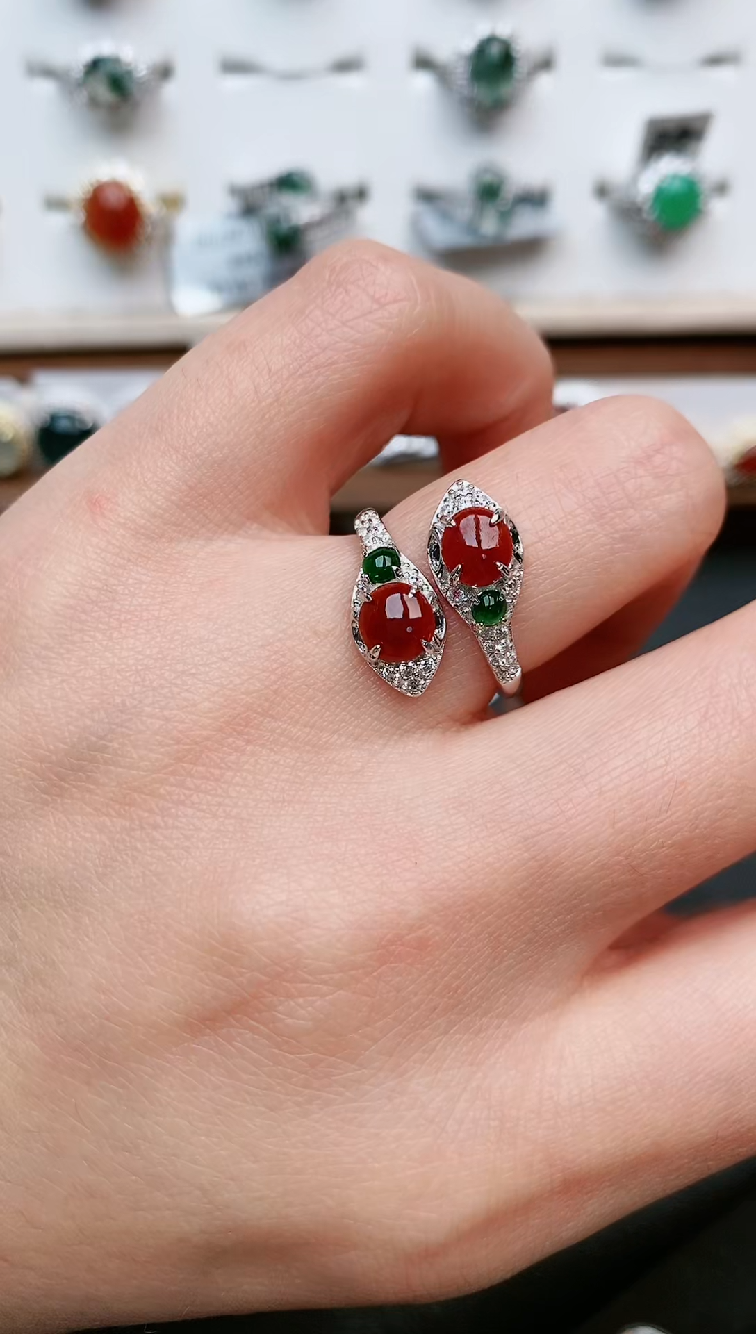 【闪购商品】翡翠戒指银S925镶嵌.....